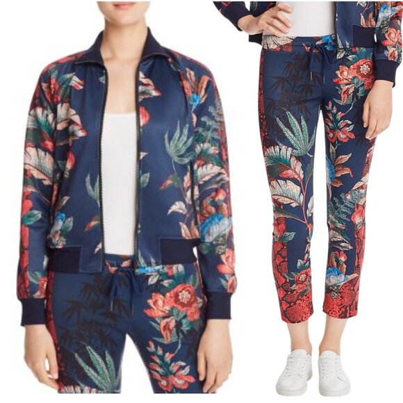 PAM AND GELA Bye Byrdie floral print track suit P XS